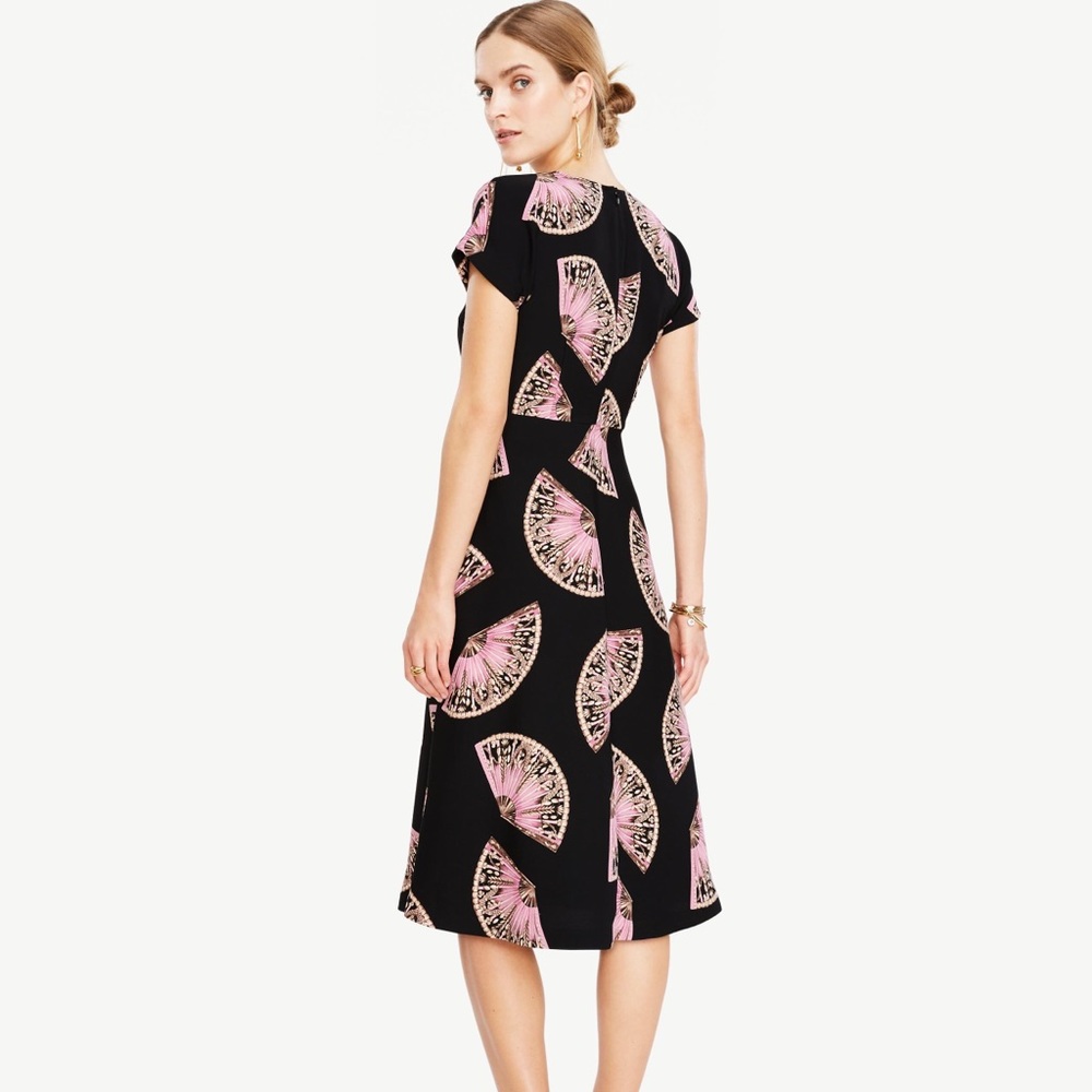 Ann Taylor Fan Dress 00 Petite, new with tags